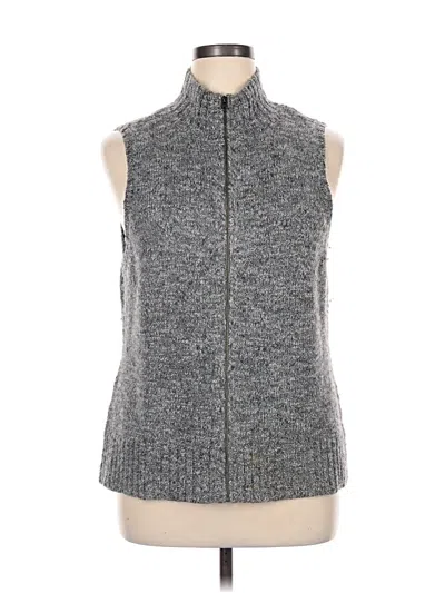 Pre-owned Jjill Sweater Vest In Gray