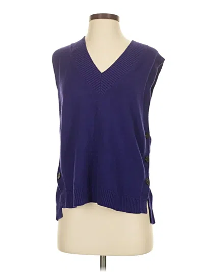Pre-owned Jjill Sweater Vest In Purple