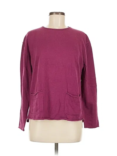 Pre-owned Jjill Sweatshirt In Burgundy