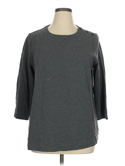 Pre-owned Jjill Sweatshirt In Gray