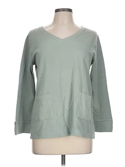 Pre-owned Jjill Sweatshirt In Green