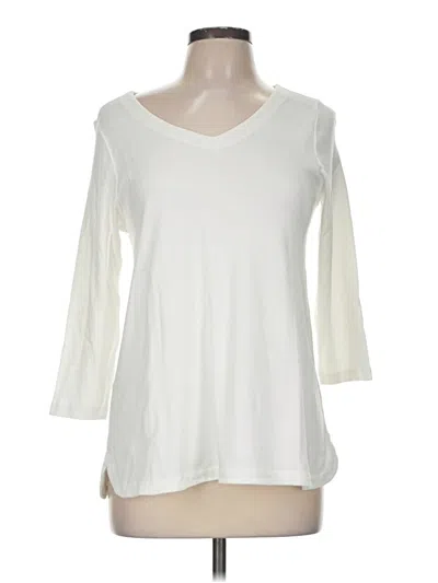Pre-owned Jjill Sweatshirt In White