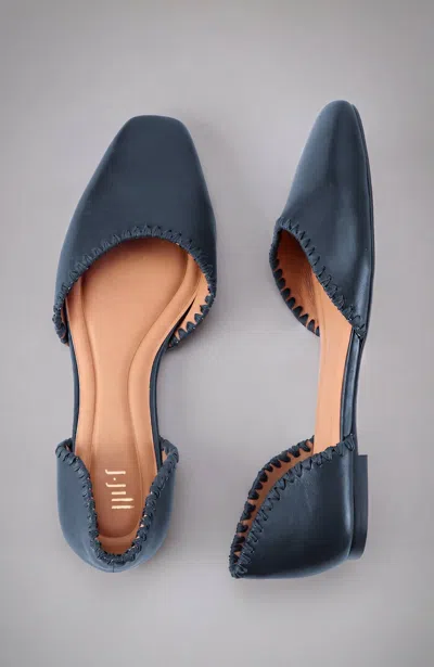 Jjill Sylvie Whipstitch D'orsay Flats In Night