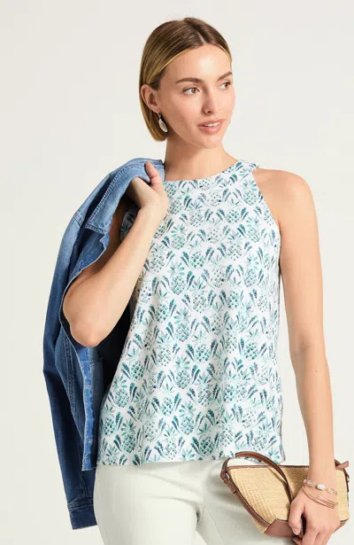 Jjill Tall A-line Halter Top In Blue