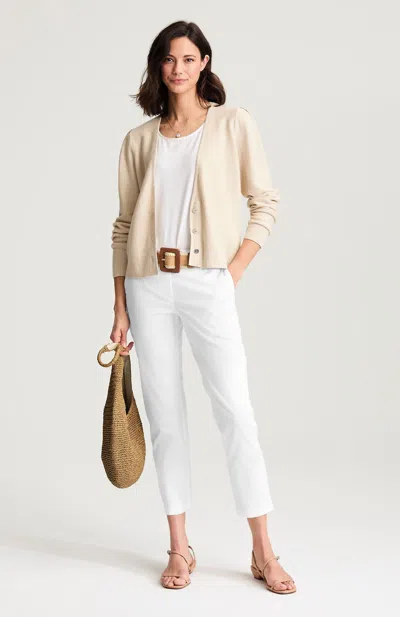 Jjill Tall Chino Slim-leg Crops Pants In White