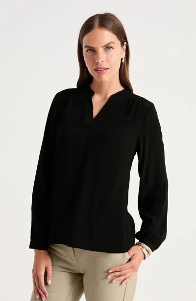 Jjill Tall Crepe Top In Black