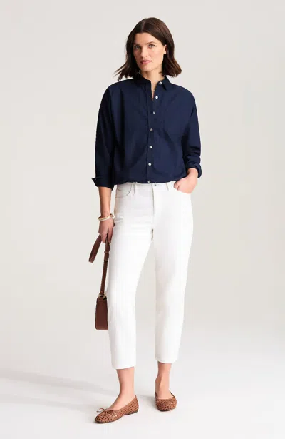 Jjill Tall Curvy-fit Straight-leg Cropped Jeans In White