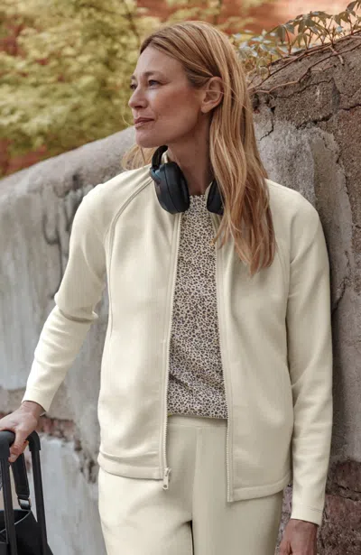 Jjill Tall Elevation Knit Zip-up In Turtledove
