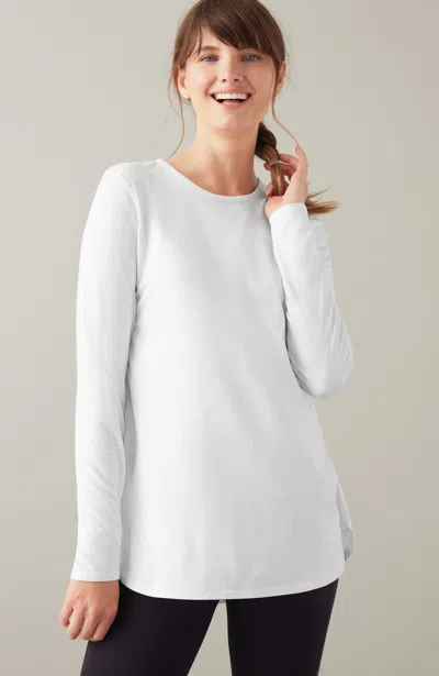Jjill Tall Fit Performance Long-sleeve Tee Shirt In White