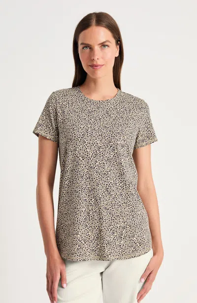 Jjill Tall Fit Progress Shirttail Tee In Rustic Taupe Abstract Animal