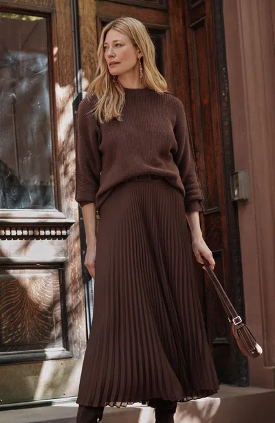 Jjill Tall High-crew-neck Sweater In French Roast