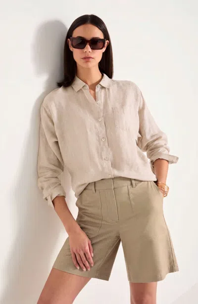 Jjill Tall High-rise Belted Shorts In Sunlit Sand