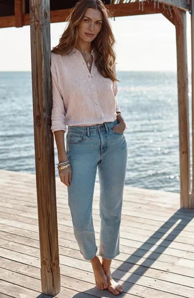 Jjill Tall High-rise Straight-leg Cropped Jeans In Amalfi Coast Wash