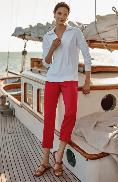 Jjill Tall High-rise Straight-leg Cropped Jeans In Light Pimento