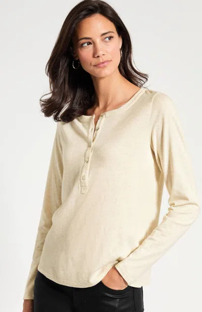 Jjill Tall Knit Henley Top In Yellow