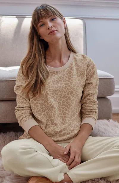 Jjill Tall Leopard-printed Sweatshirt In Neutral