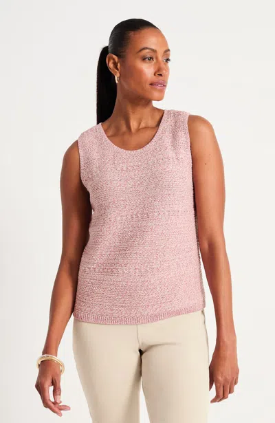 Jjill Tall Marl-textured Tank Top In Light Rose Multi