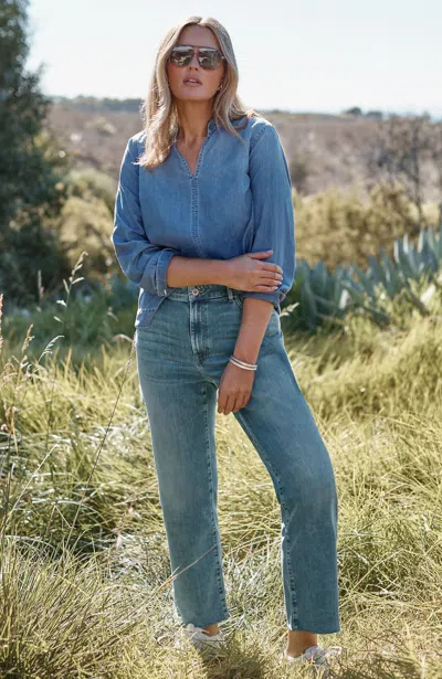 Jjill Tall Mid-rise Straight-leg Ankle Jeans In Sutton Wash