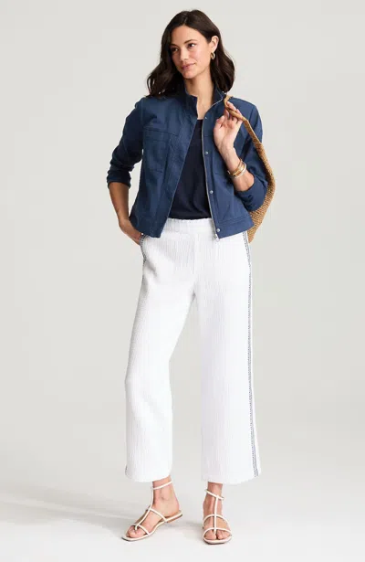 Jjill Tall Patch-pocket Stand-collar Jacket In True Navy