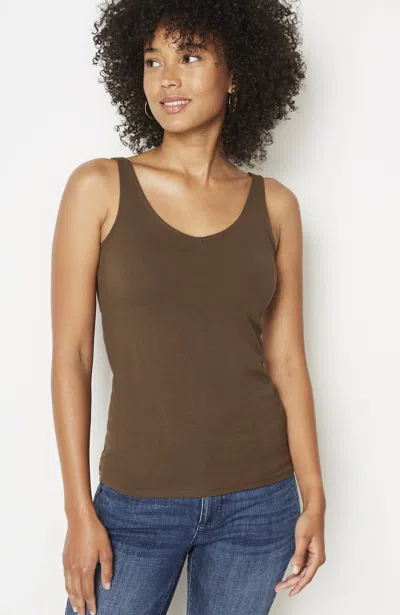 Jjill Tall Perfect Reversible Tank Top In Mahogany