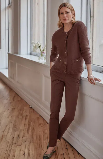 Jjill Tall Ponte Slim-leg Pant Pants In French Roast