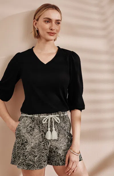 Jjill Plus Size Printed Rope-belt Shorts In Multi