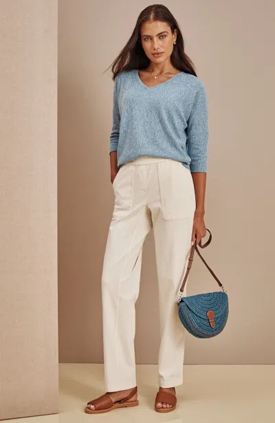 Jjill Tall Pure Jill Garment-dyed Patch-pocket Pants In Light Barley
