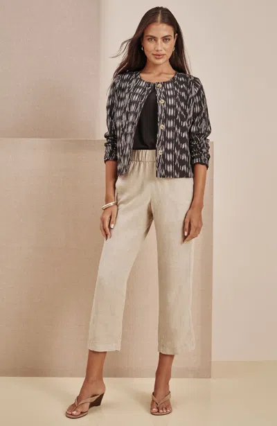 Jjill Tall Pure Jill Linen Cropped Pants In Flax