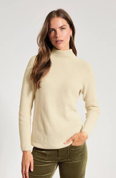 Jjill Tall Ribbed Funnel-neck Sweater In Neutral