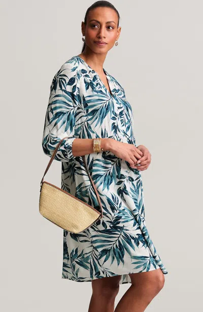 Jjill Tall Split-neck A-line Dress In Multi
