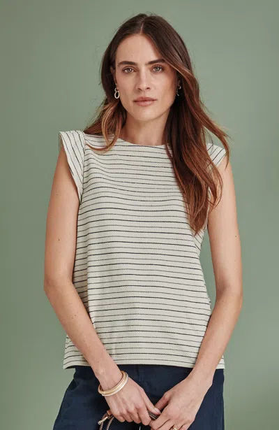 Jjill Tall Textured Ruffle-sleeve Top In Multi