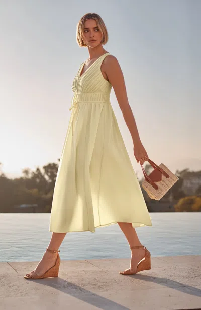 Jjill Tall Tie-front A-line Dress In Sunlight