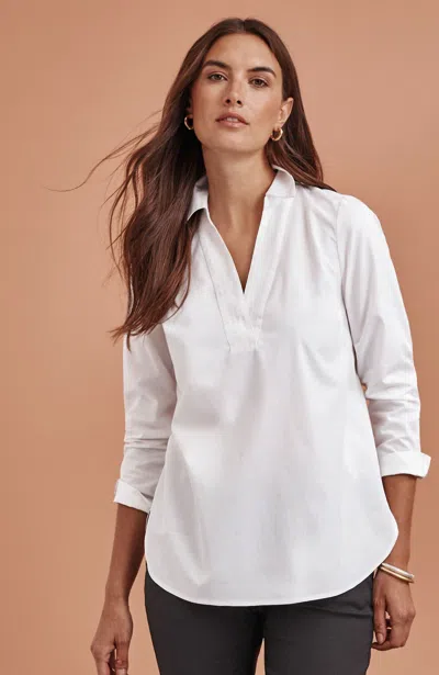 Jjill Tall Trapunto-stitched Tunic In White