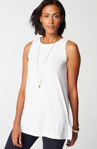 Jjill Tall Wearever Long Layering Tank Top In White