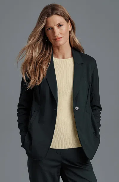 Jjill Tall Wearever Polished-knit Soft Blazer In Black