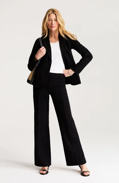 Jjill Tall Wearever Sculpted-knit Full-length Pants In Black