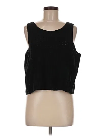 Pre-owned Jjill Tank Top Black Strapless Neckline Tops