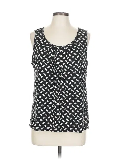 Pre-owned Jjill Tank Top Black Tie Neck Tops