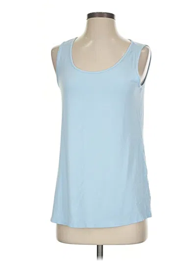 Pre-owned Jjill Tank Top Blue Halter Neckline Tops
