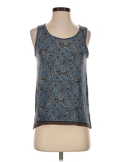 Pre-owned Jjill Tank Top Blue Halter Neckline Tops