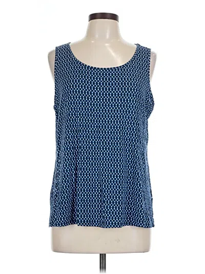 Pre-owned Jjill Tank Top Blue Square Neckline Tops