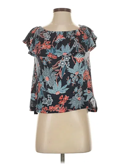 Pre-owned Jjill Tank Top Blue Strapless Neckline Tops