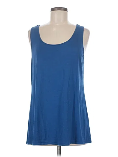 Pre-owned Jjill Tank Top Blue Strapless Neckline Tops