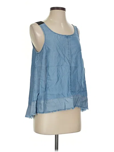 Pre-owned Jjill Tank Top Blue Strapless Neckline Tops