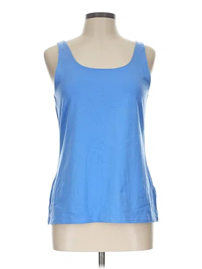 Pre-owned Jjill Tank Top Blue Strapless Neckline Tops