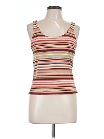 Pre-owned Jjill Tank Top Brown Halter Neckline Tops