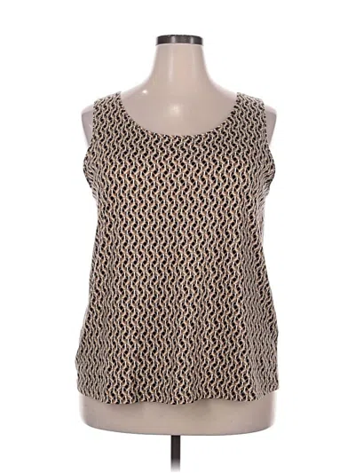 Pre-owned Jjill Tank Top Brown Square Neckline Tops