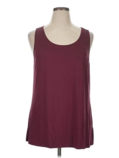 Pre-owned Jjill Tank Top Burgundy Halter Neckline Tops