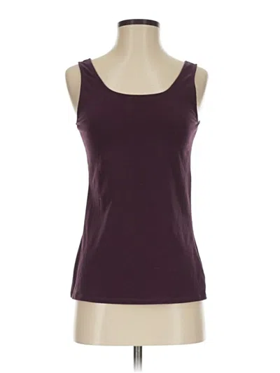 Pre-owned Jjill Tank Top Burgundy Strapless Neckline Tops