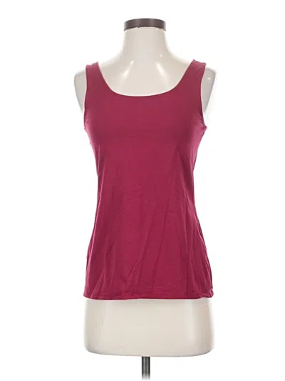 Pre-owned Jjill Tank Top Burgundy Strapless Neckline Tops